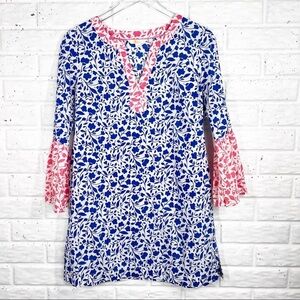 BODEN Floral Jodie Shift Dress/ Swim Cover 100% Cotton lightweight Size 8